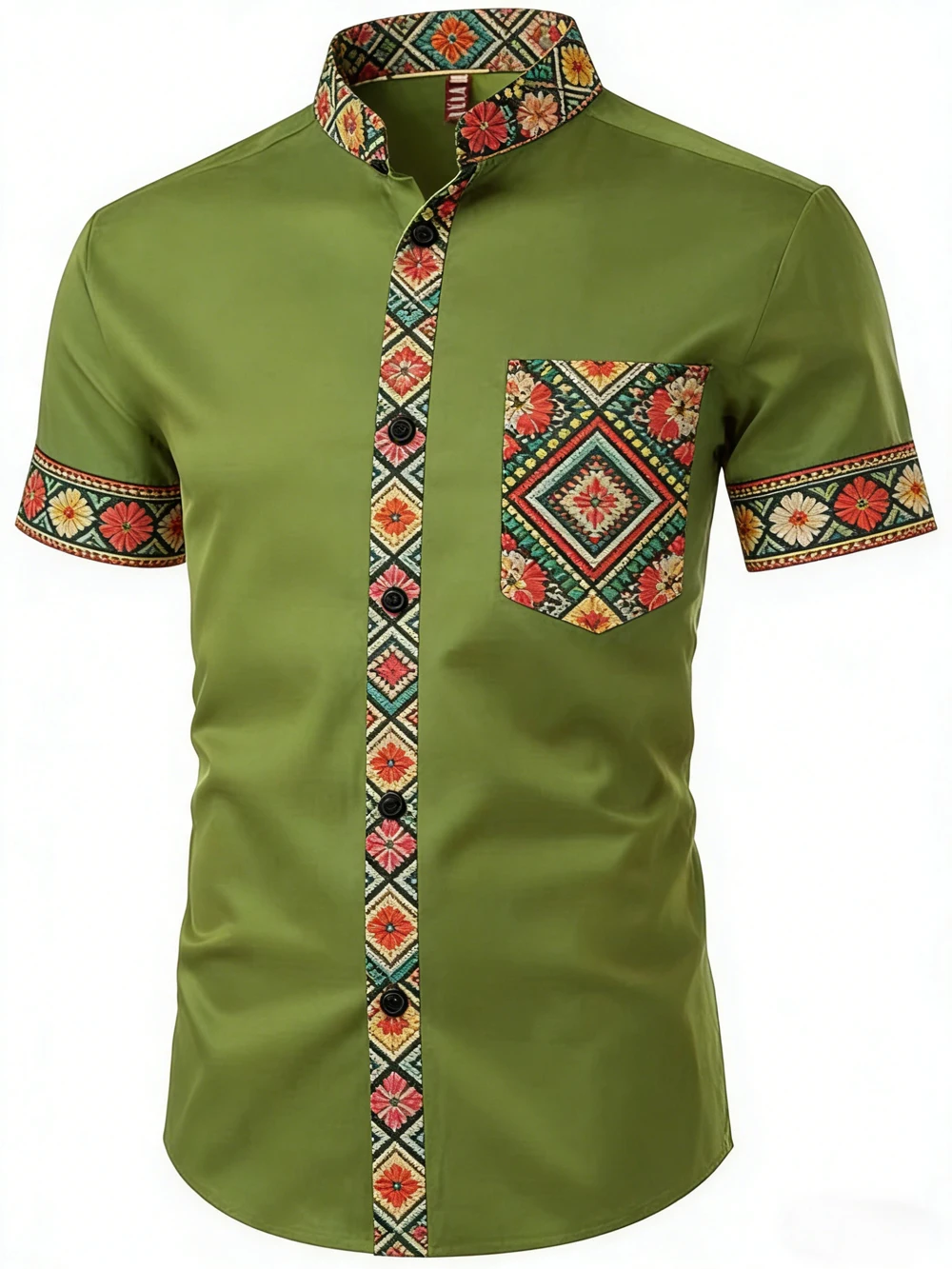 

2026 Men's new business simple short-sleeved shirt colorful edge high-definition 3D printed shirt Hawaiian casual designer shirt