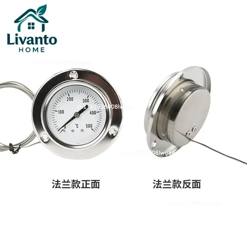 

1Pc 150cm Oven Thermometer with Stainless Steel Probe (up To 600°C) Suitable for Kitchen Grill Oven Rust-proof and Durable