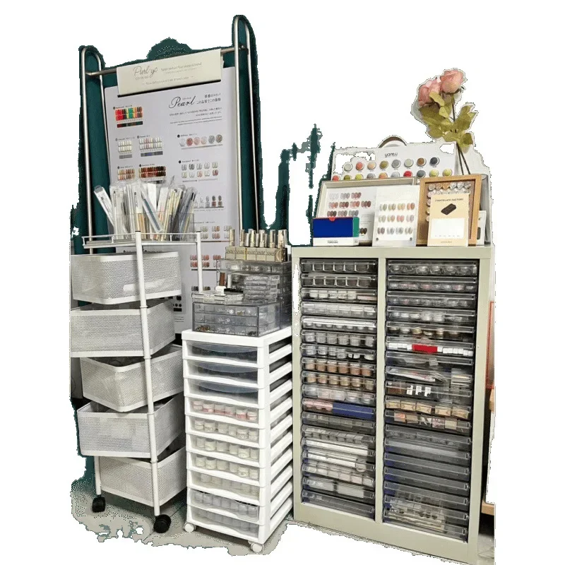 DSA Simple File Cabinet Nail Art Storage Nail Polish Glue Cabinet Drawer Locker Baking Mold Data Cabinet Bill