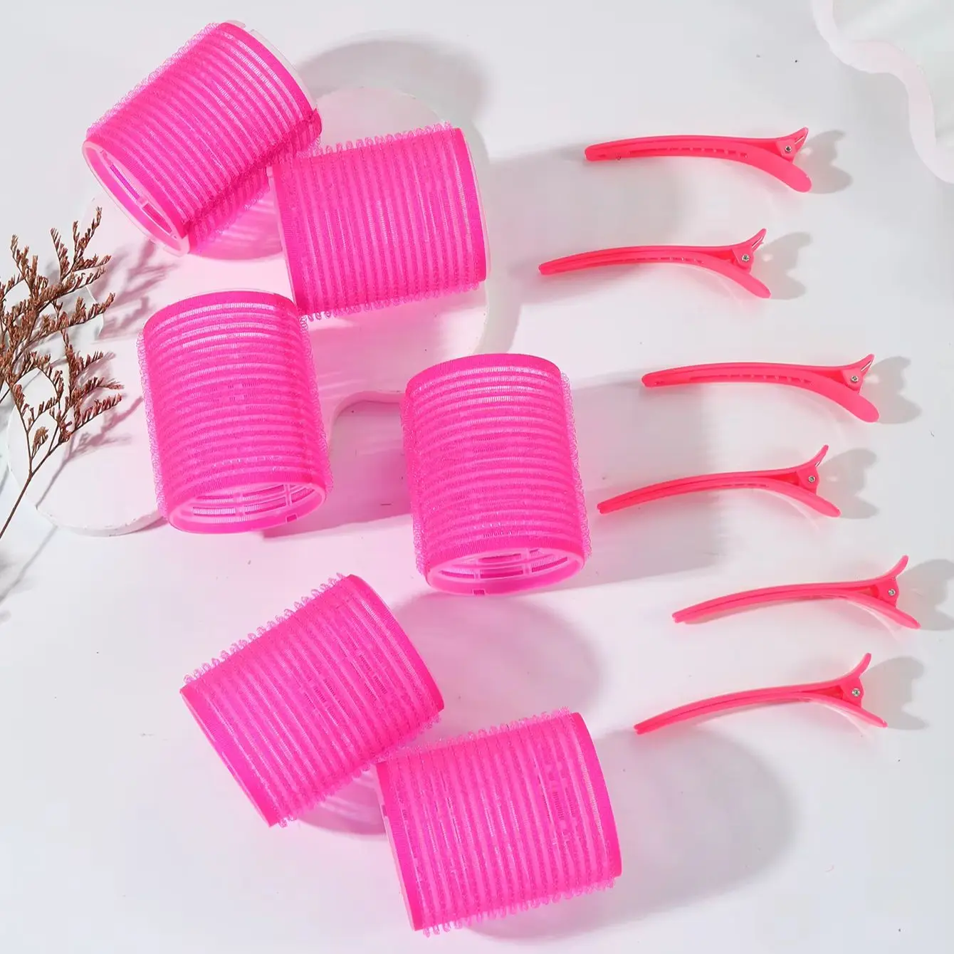 12pcs Curling Tool Set with 6 Non Heat Curlers and 6 Clips, available in multiple sizes Special for real hair wigs image 4