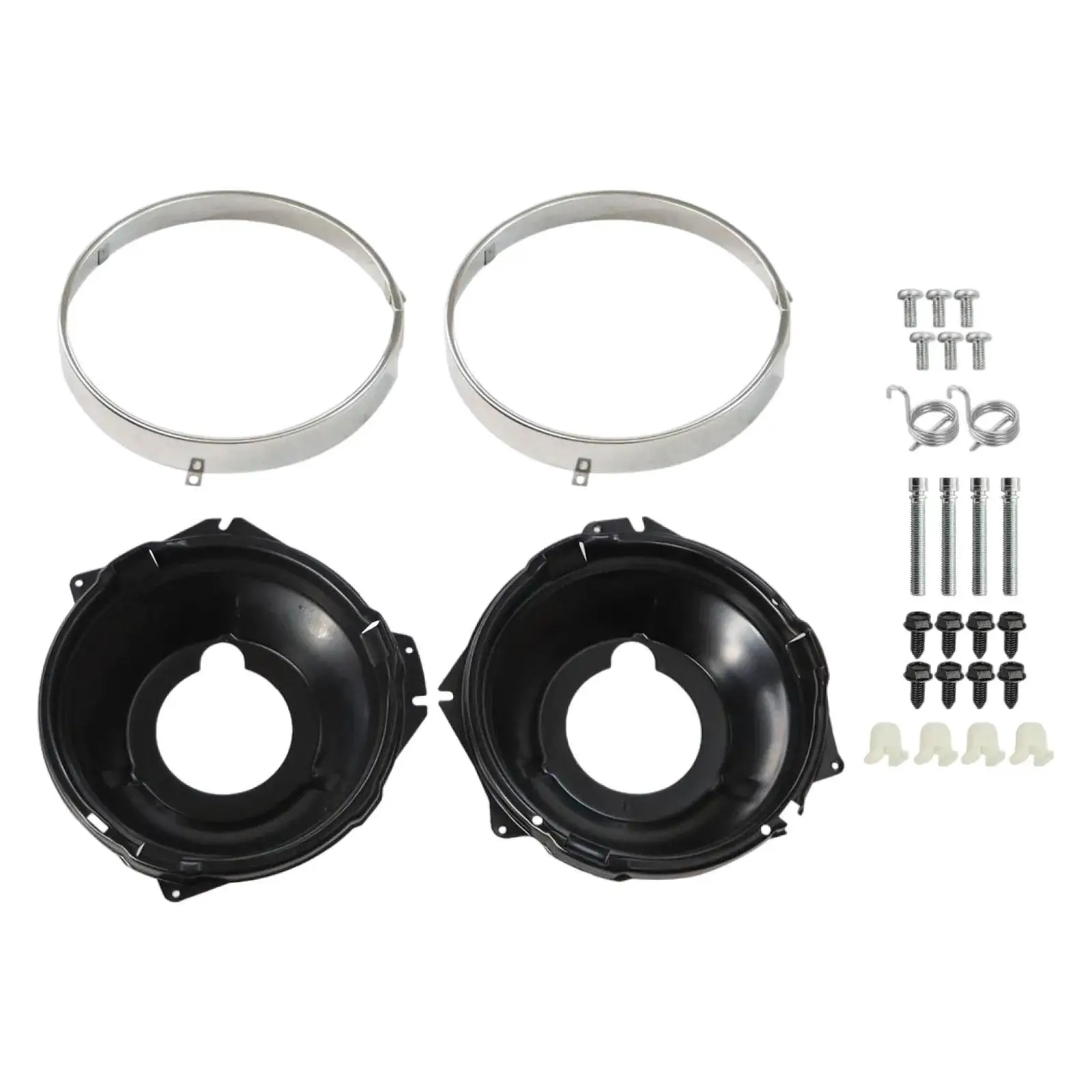 28x Headlamp Retaining Rings Mounting Bucket Kit Replacement Auto Headlight