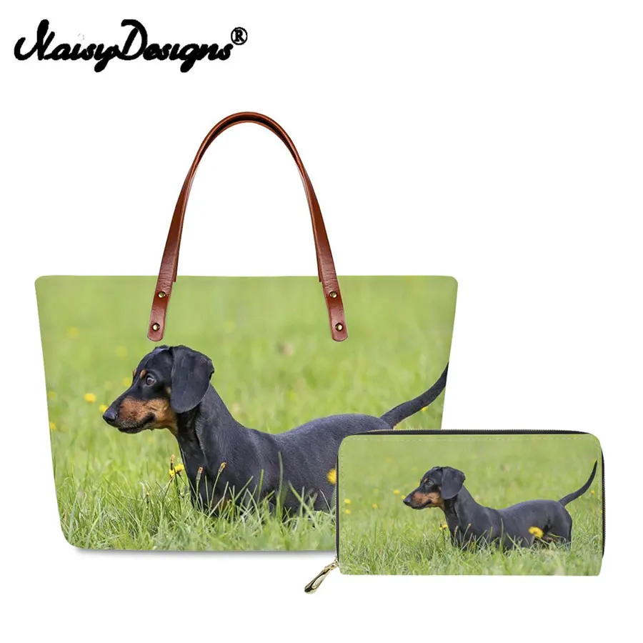 

Noisydesigns Dachshund Dogs Designs Women Messenger Bags Handbags Sets Crossbody Lady Tote Zipper Purse Animal New Dropshipping