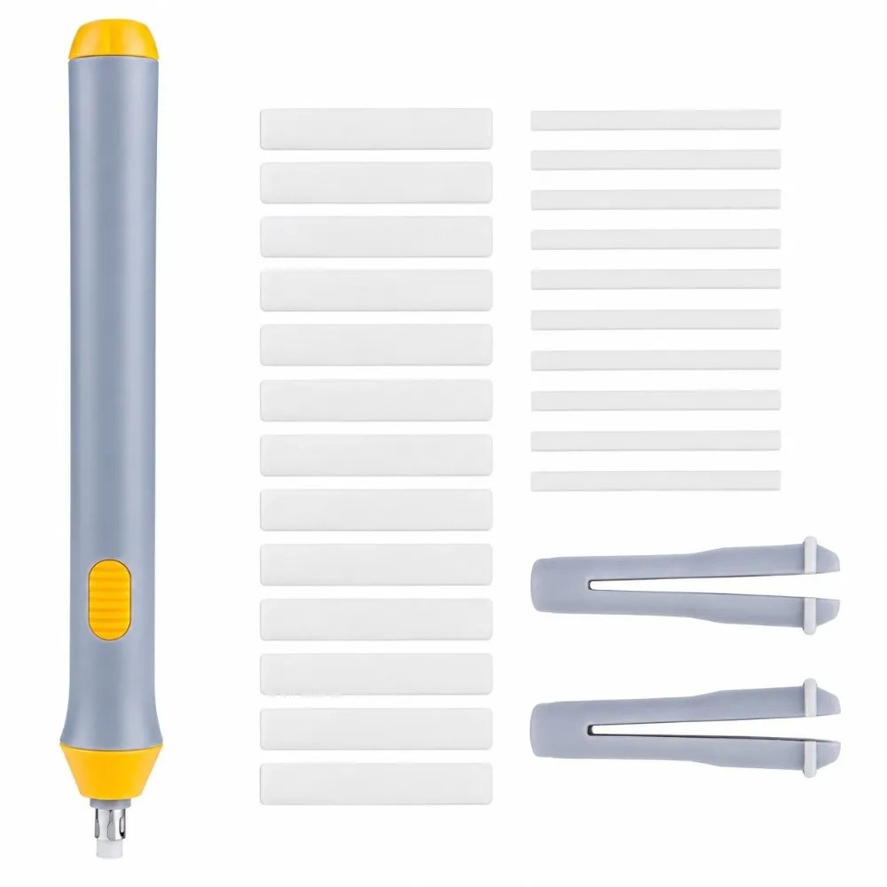 22 Eraser Refills Electric Pencil Eraser Portable Plastic Pen Replaceable Rubber Refills Battery Operated Eraser