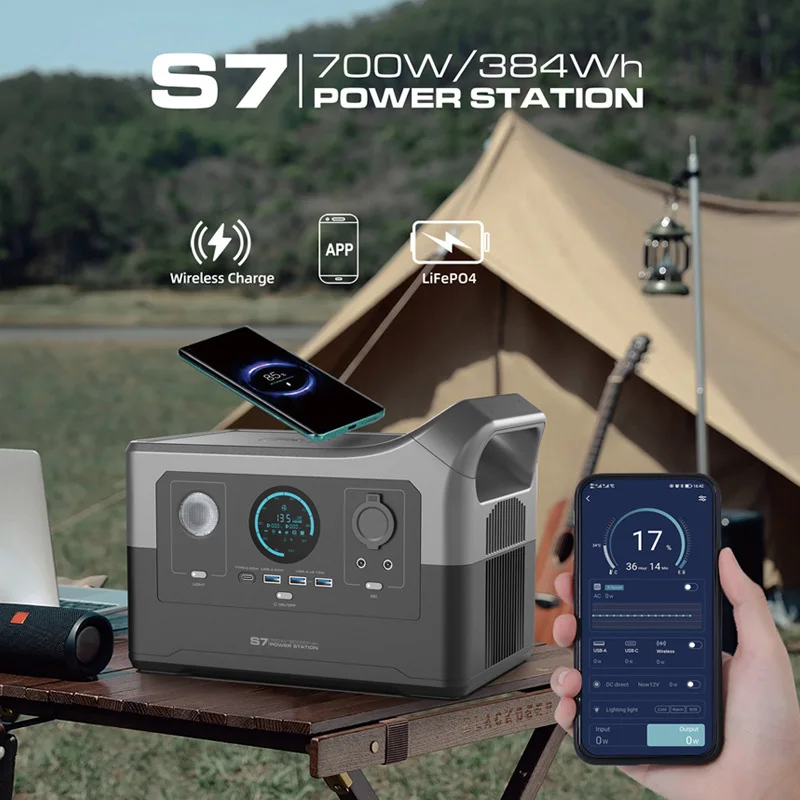 محطة كهربائية عالية الكفاءة 700 واط Lifepo4 12 فولت/24 فولت Lfp بطارية ليثيوم MPPT المحمولة في الهواء الطلق العرض لسيارة الانتقال كاتب #2