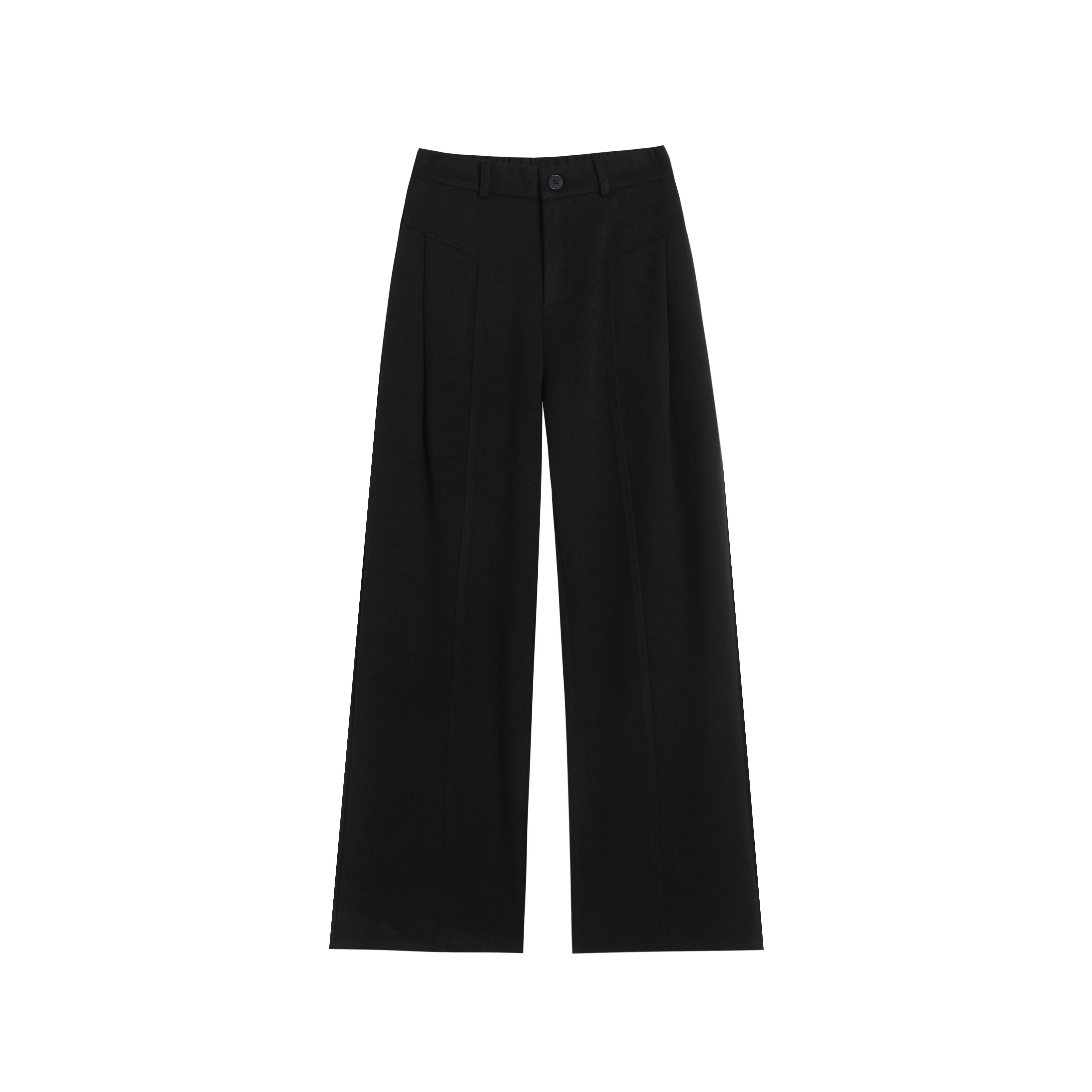 ارتفاع الخصر النساء السراويل الخريف الشتاء السراويل الصوفية مرونة الخصر فضفاضة بنطال ذو قصة أرجل واسعة عادية السراويل الطويلة فام #6