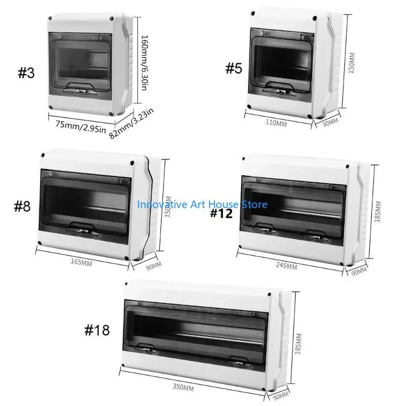 E1PC Clear Lid Power Distribution Protections Box IP65 Waterproof 3/5/8/12/18Ways