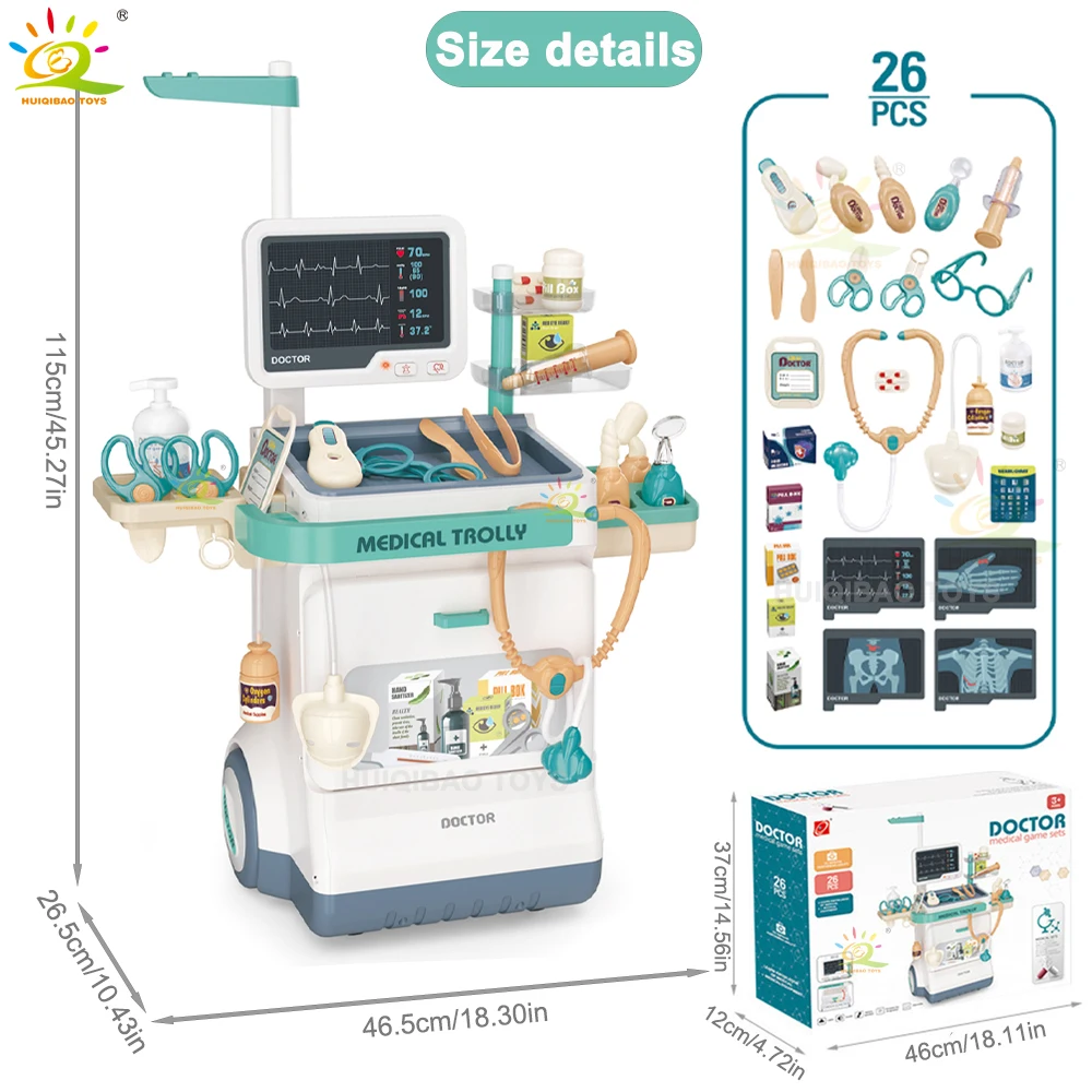 Medical Table Equipment Set Children's Toy  Includes Simulated Exquisite Props  Simulated Doctor Game Parent-Child Interaction