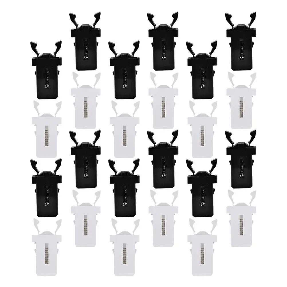 24pcs Universal Trash Can Press on Fastener Black White Latch Clips Easy Replacement Mini Plastic Door Cabinet Lock Parts