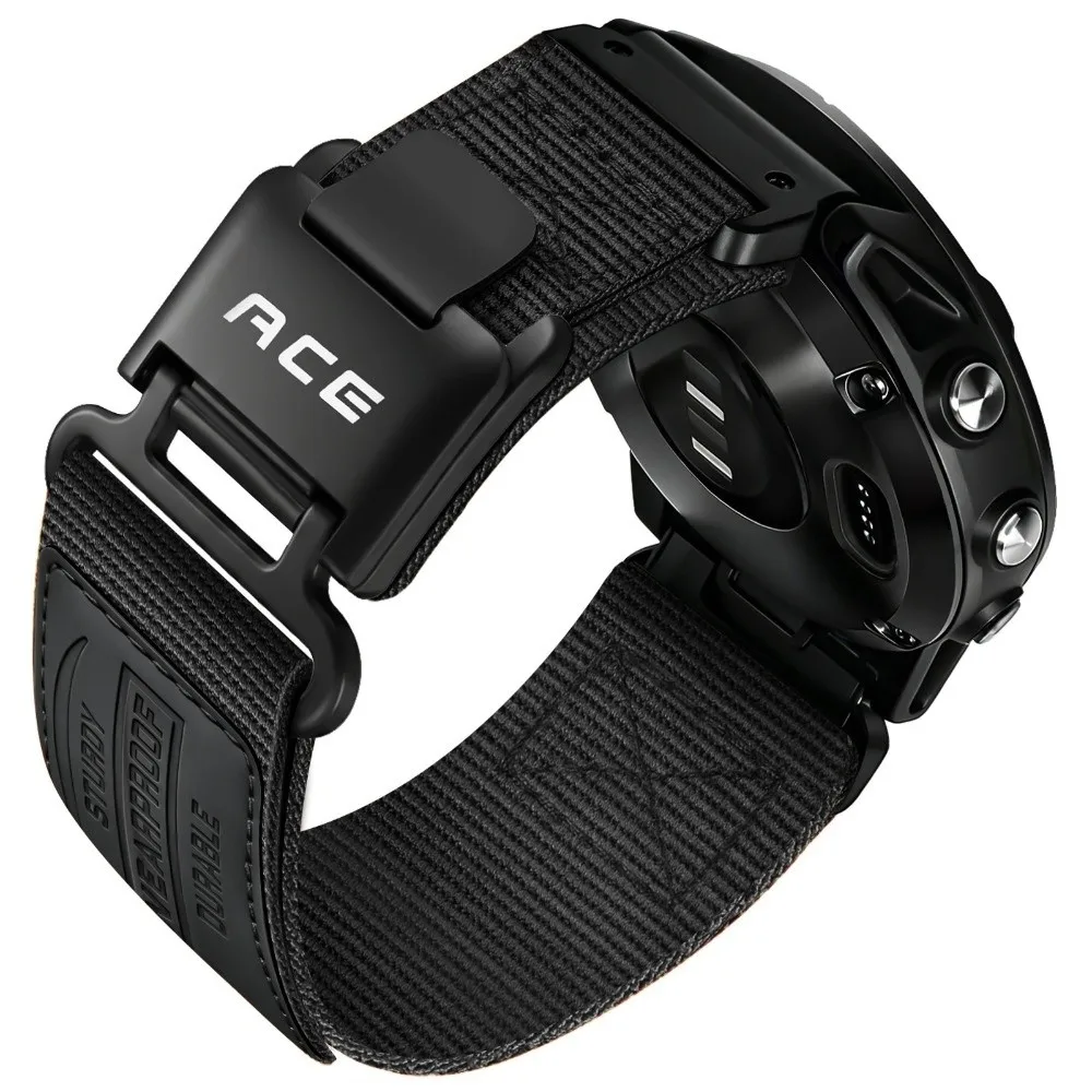 22mm 26mm Watch Strap Quick Release Magnetic Buckle Watch Band Nylon Adjustable Nylon Strap for Garmin Fenix 8 7 6X