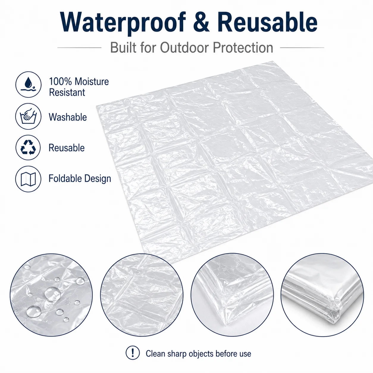 超軽量透明テントグランドシート防水防湿再利用可能なキャンプ用 - Ultralight Ground Sheet のレビューと価格