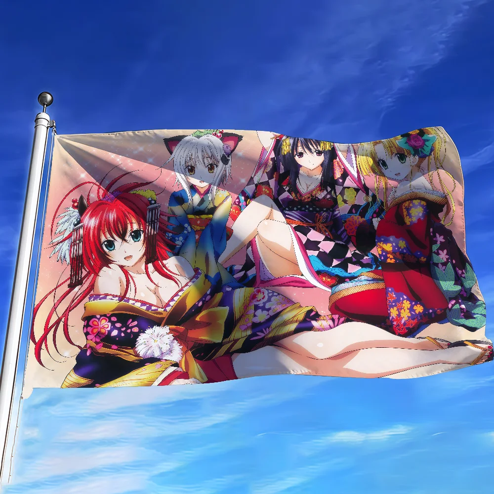 Comic High School DxD  flag For Bedroom Living Bar Garden Outdoor Active  Decoration Background And Concert