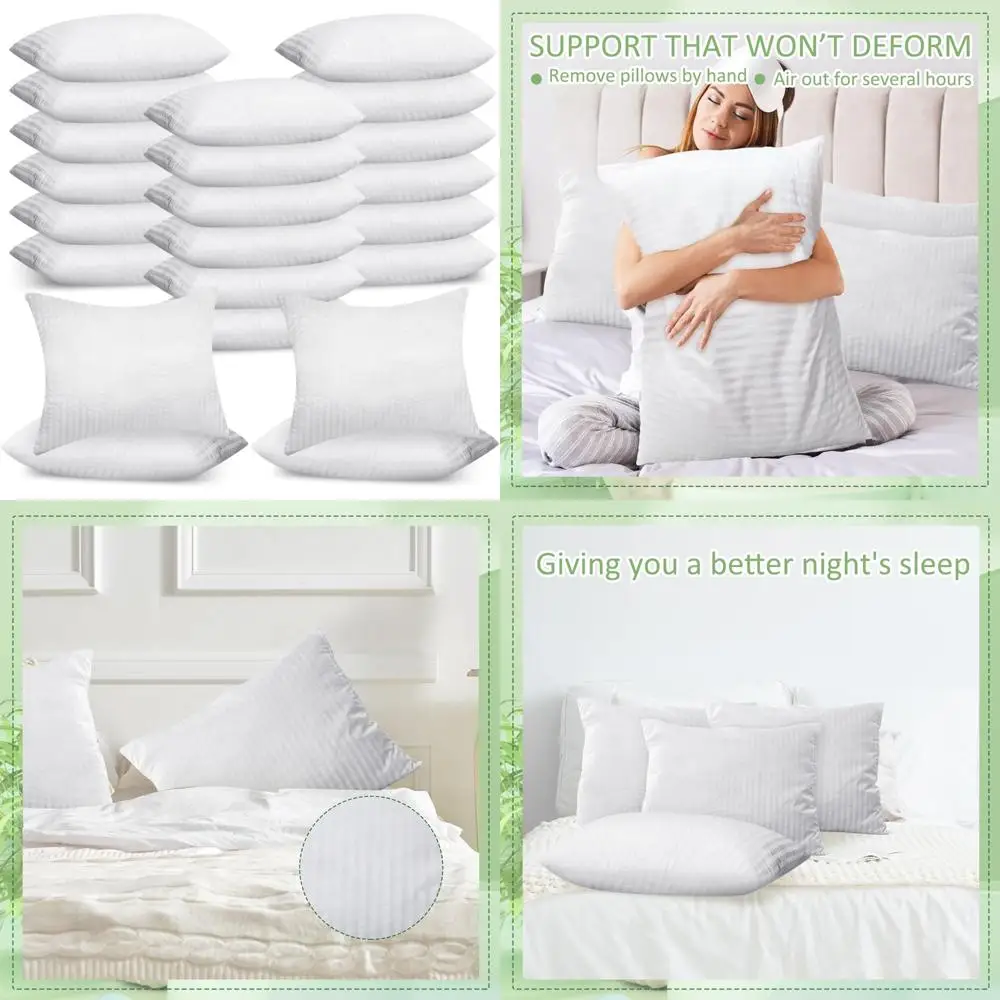 

20-Pack Standard Soft Pillows: Comfortable Down Alternative for Various Sleeping Positions