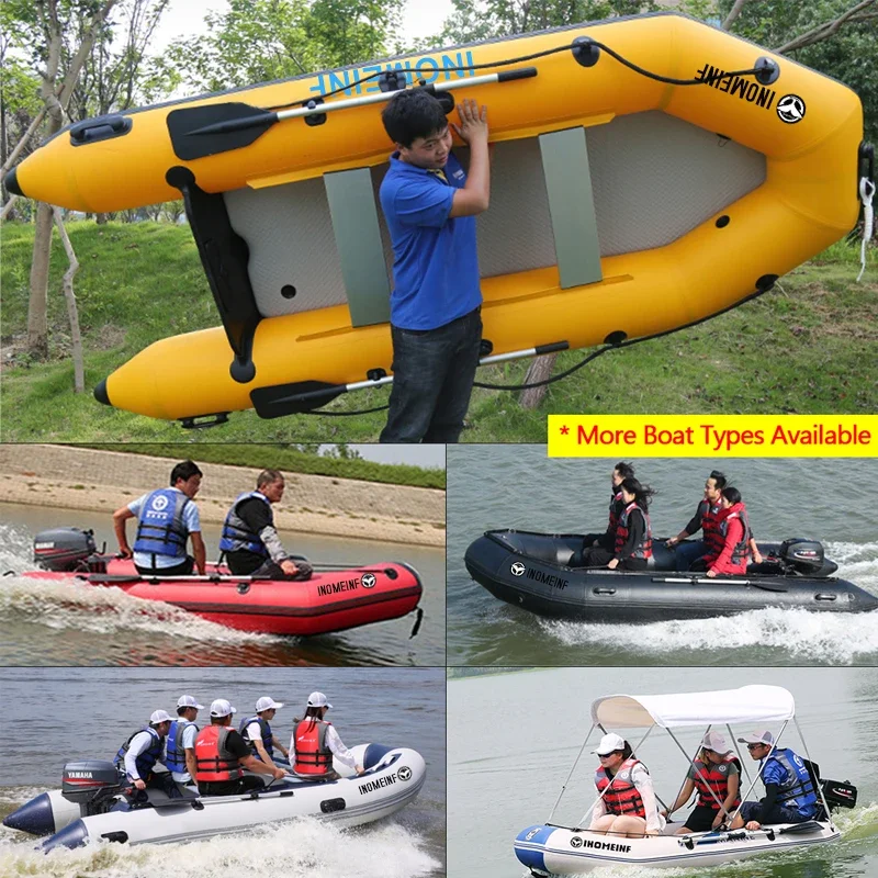 Barcos a remo de pvc de diseño moderno, kayaks, diseño Popular, tamaño 2m, 3m, 4m, barco de pesca inflable con Motor fueraborda