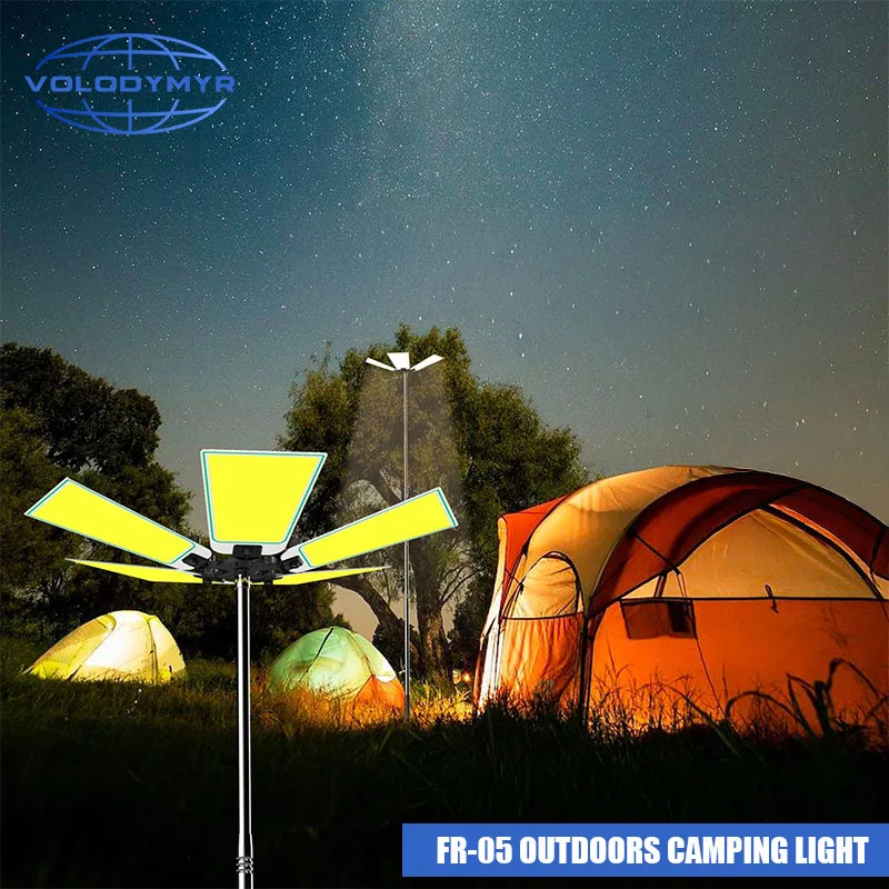 

VOLODYMYR Camping Light Telescopic Baton 5 Boardscob Outdoor Fishing Rod COB Led Light Camping Lamp with Remote Control