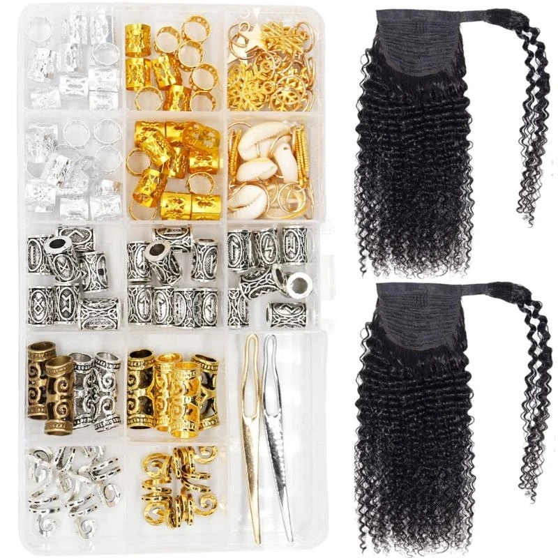 

R1WE 112 шт. ювелирные изделия с дредами, металлические плетения волос, манжеты, кольца, трубки, бусины, подвески