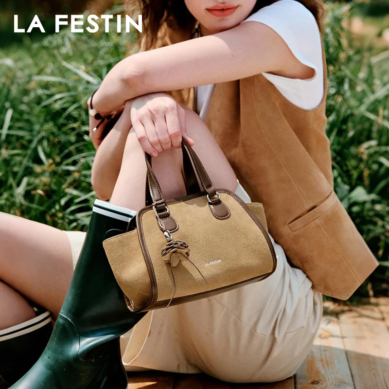 

LA FESTIN Original Brand Women's Bag Shoulder Bag Leather Handbag 2025 New Dumpling Bag Fashion Crossbody Bag Lady Wallet