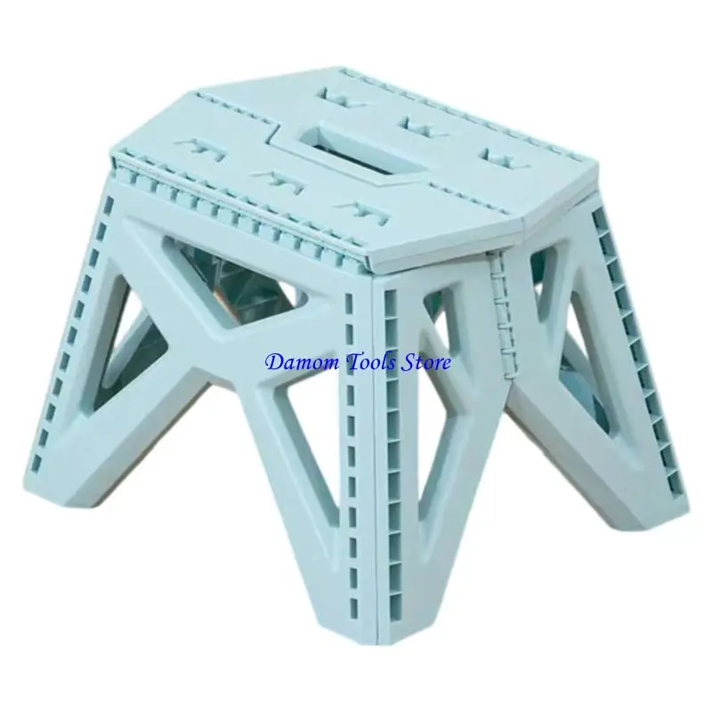 57BE Plastic Folding Stool Antislip Base Waterproof Small Stool for Outdoor Indoor