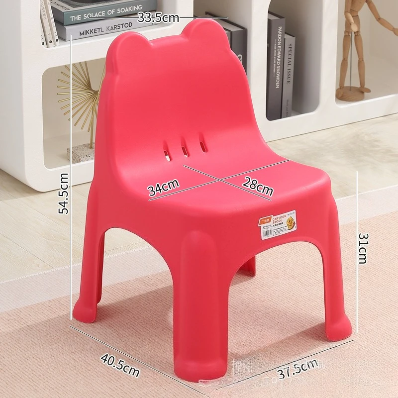 Schienale per sedia per bambini in plastica per bambini Seggiolino per bambini Poltrona per bambini Sgabello da pranzo Casa Asilo nido Camera da letto