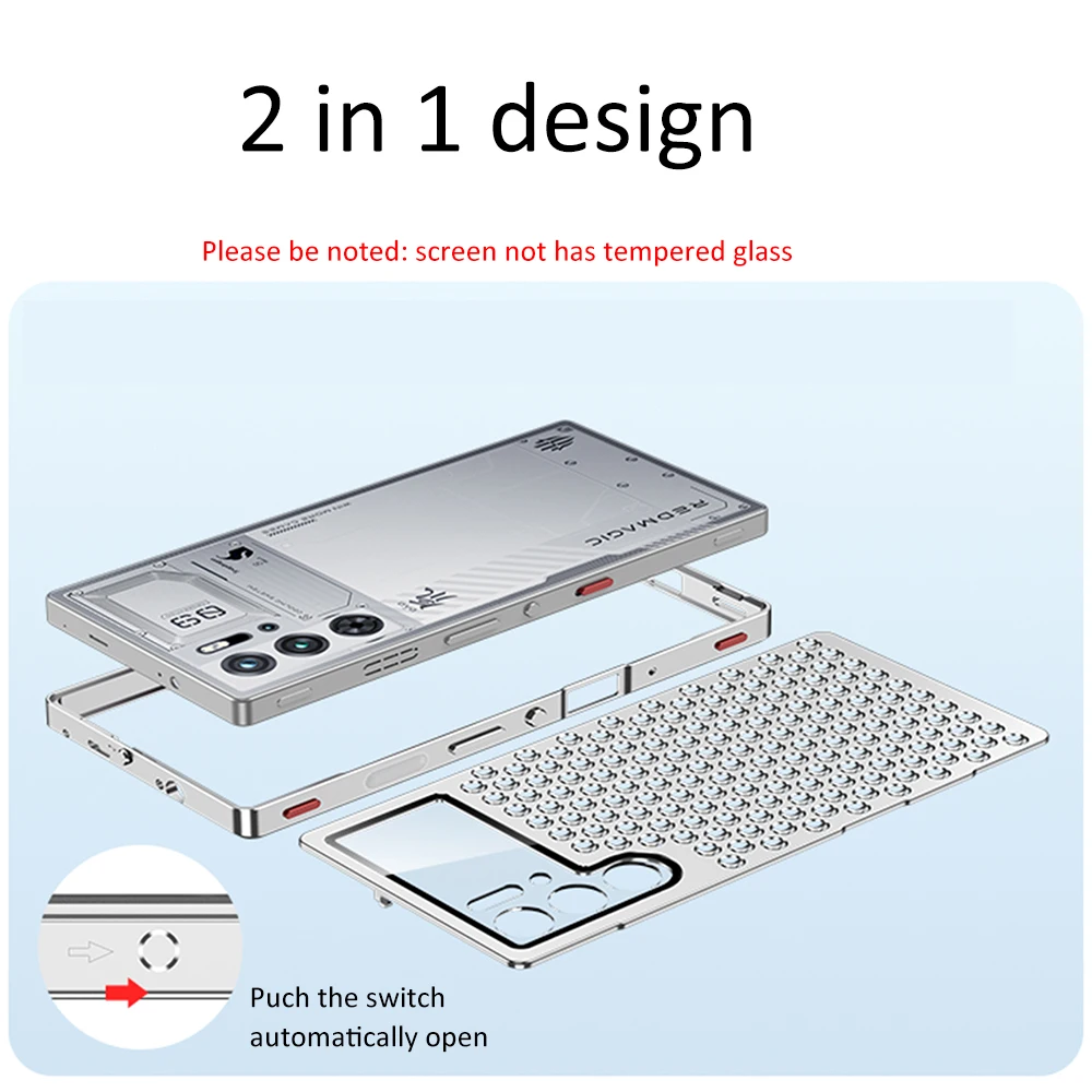 Metal Hollow Heat Dissipation Holes Back Cover For ZTE Nubia RedMagic 9 10 Pro + Plus RedMagic 10 10S 11 Pro Case Aluminum Coque view 3