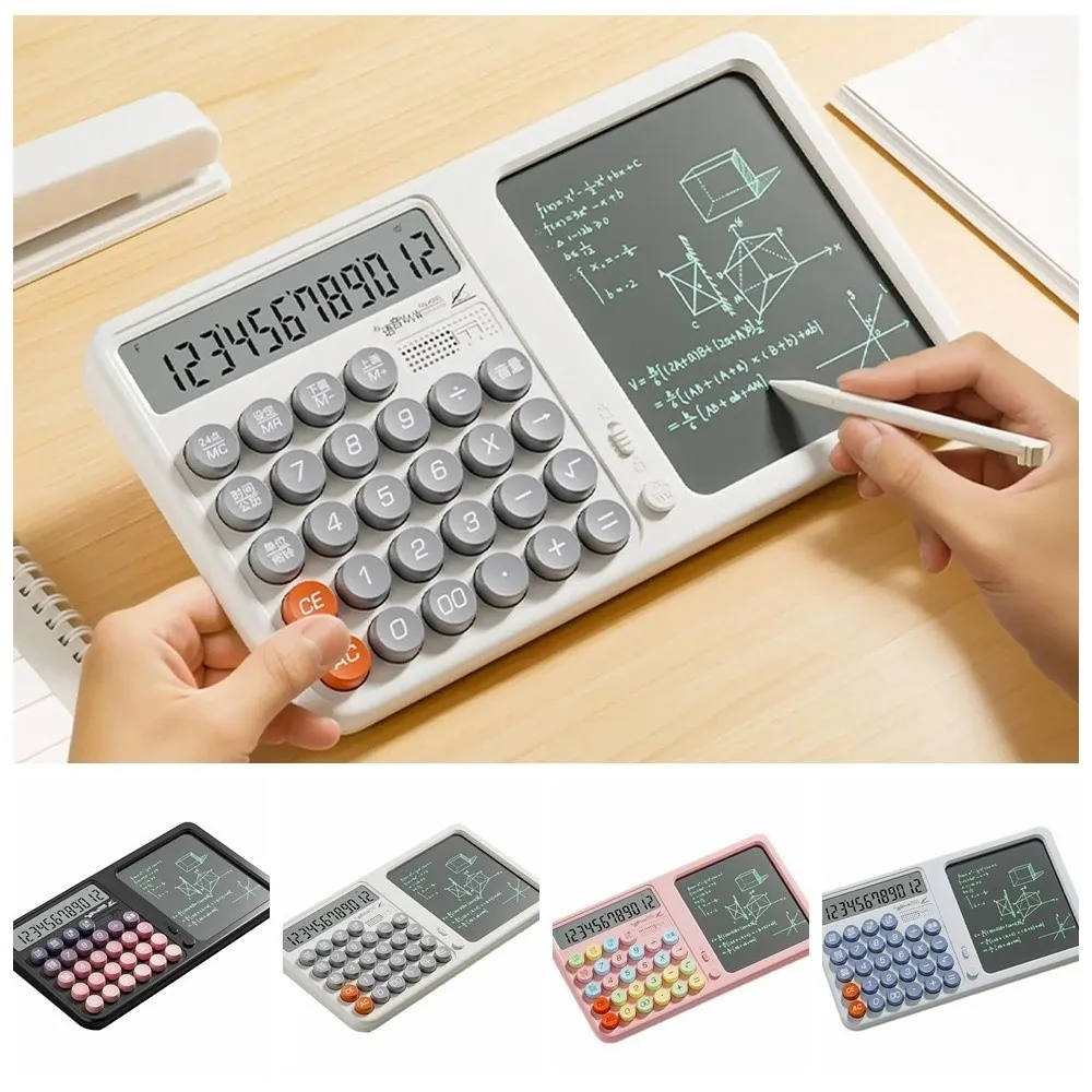 

Large Display Calculator with Notepad with Voice 12 Digits Function Calculators with Tablet LCD Screen Erasable Handwriting