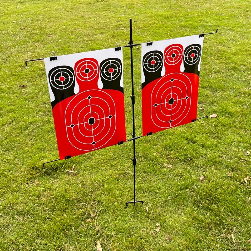 Multi functional shooting target holder base adjustable portable metal carbon steel bracket shooting training stand