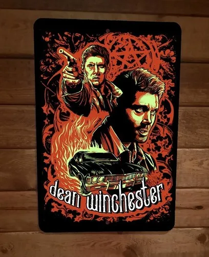 Dean Wter Supernatural  Metal Wall Sign Poster