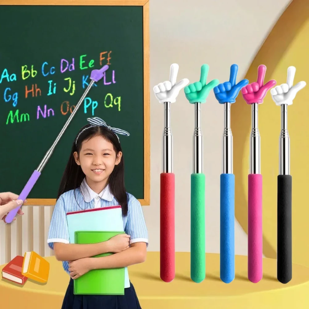 Pointer Finger Stainless Steel Reading Sticks Telescopic Reading Finger Teaching Aids Gift for Teachers Pointer Finger Stick - Detail 1