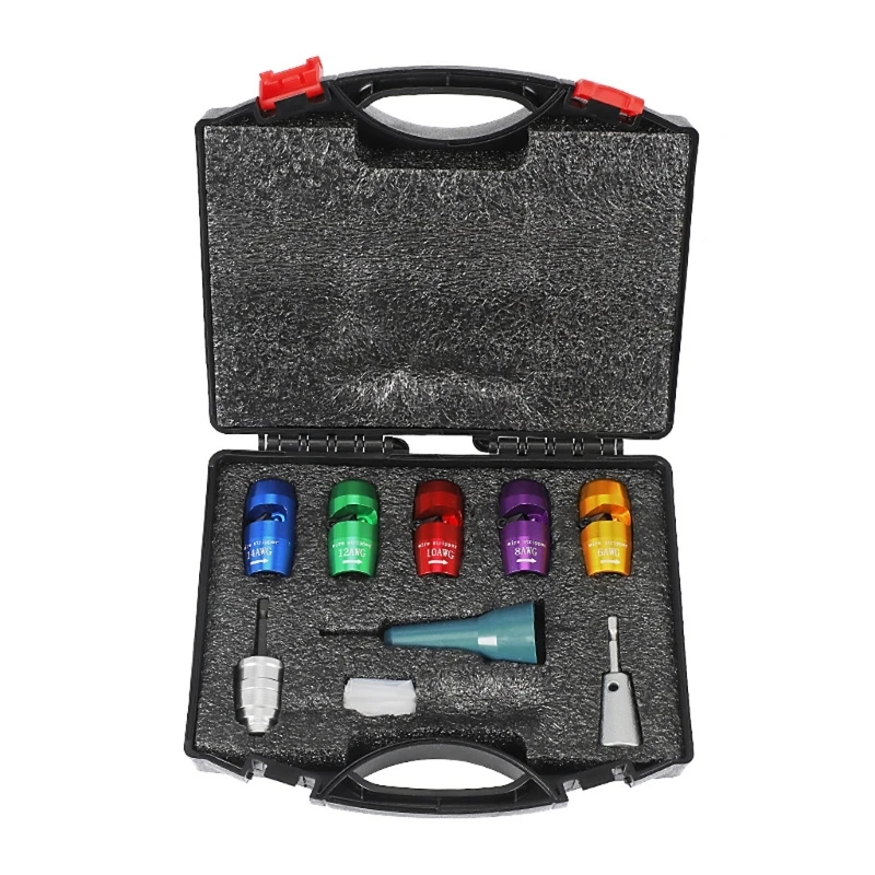 Bohrer Abisolierzange Set Abisolierzange für Bohrer Kabel Abisolierzange Elektriker Werkzeug mit Verdrehen Heimwerker D2RD – Detail 1
