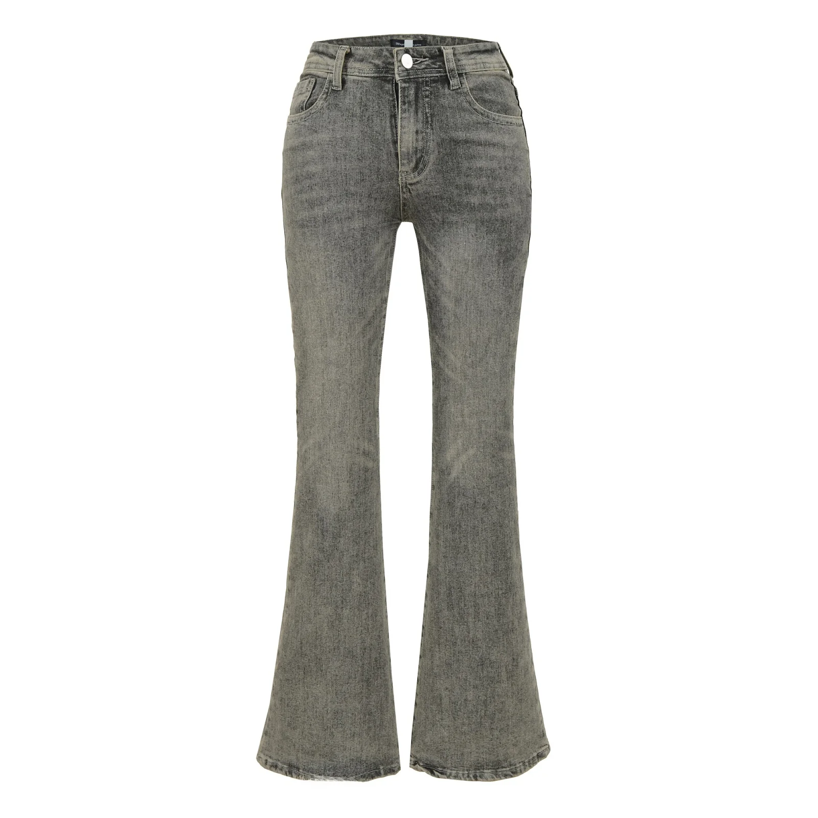 American Sle Retro Low Waist Elastic Slim Fit Flared Denim Jeans Damen Herbst Vielseitige Bootcut-Hose Knöchellange Hose