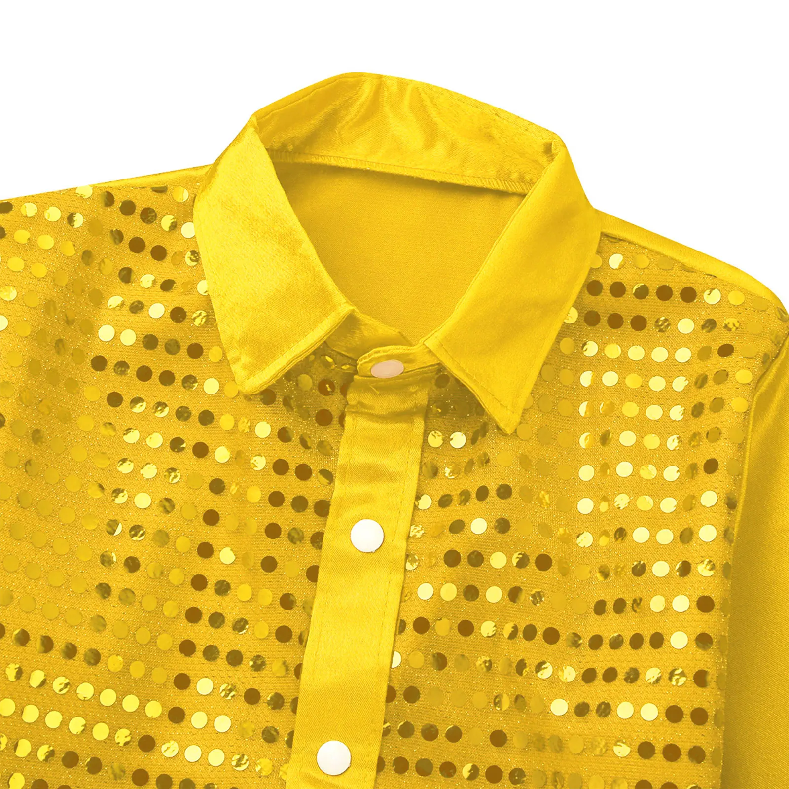 Fashion Kids Boys Jazz Dance Outfit Glittery Sequined Dancing Set Hip-hop Shirt with Flared Pants Children Street Clothes Sets