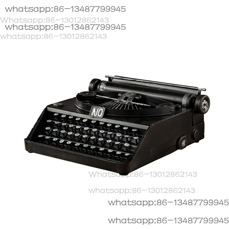 Retro Nostalgic Vintage Wrought Iron Typewriter Model Creative Photography Coffee Shop Window Props Desktop Jewelry Ornament