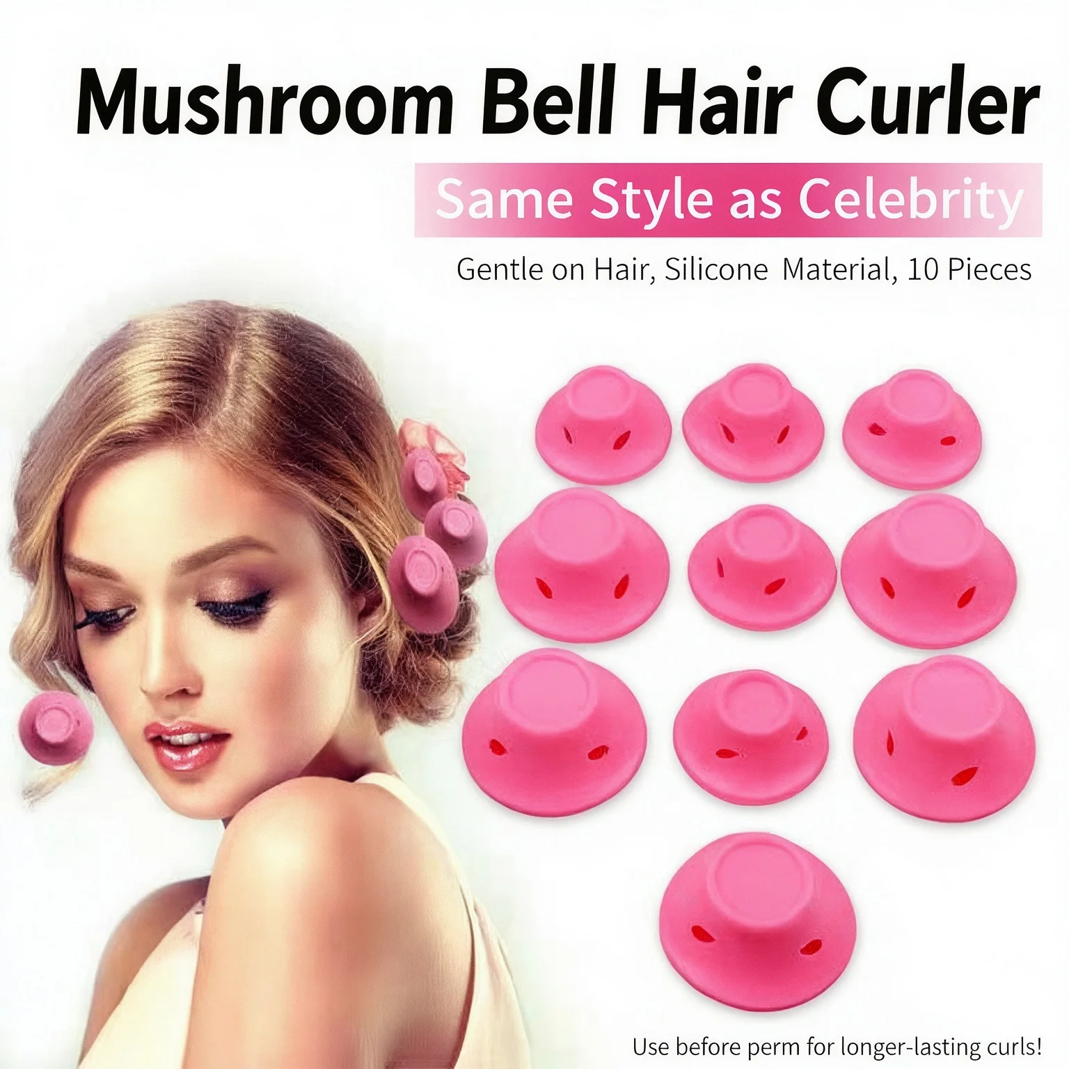 20/40PCS Heatless Hair Curlers Silicone Hair Rollers Self Grip No Heat Curling Rollers DIY Hair Styling Tool For Women