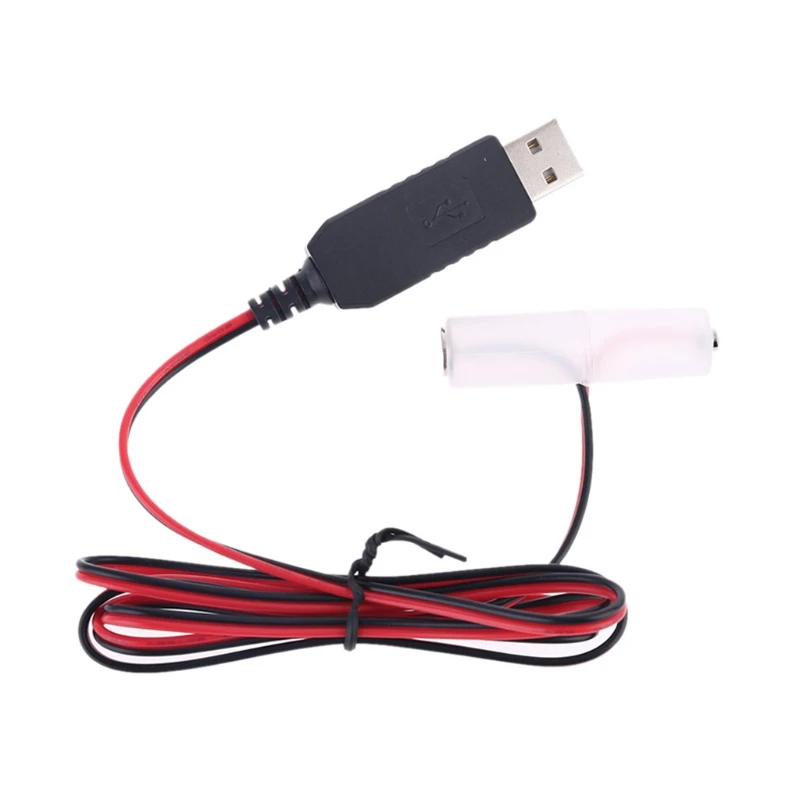 DX11 LR6 AA Battery USB Power Supply Cable Replace 1.5V AA Battery for Toy Clock LED Strip Light Calculator