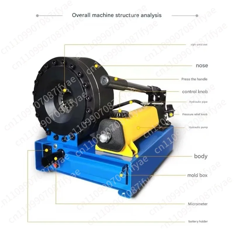 Manual pipe press manual pipe shrinking micro YouTube pressing machine manual vehicle portable high pressure pipe machine