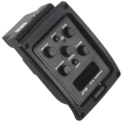 EQ-4T 4 Band Pickup EQ Preamp With Tuner For Acoustic Guitar With LCD Tuner And Volume Control Electric Guitar Preamplifier