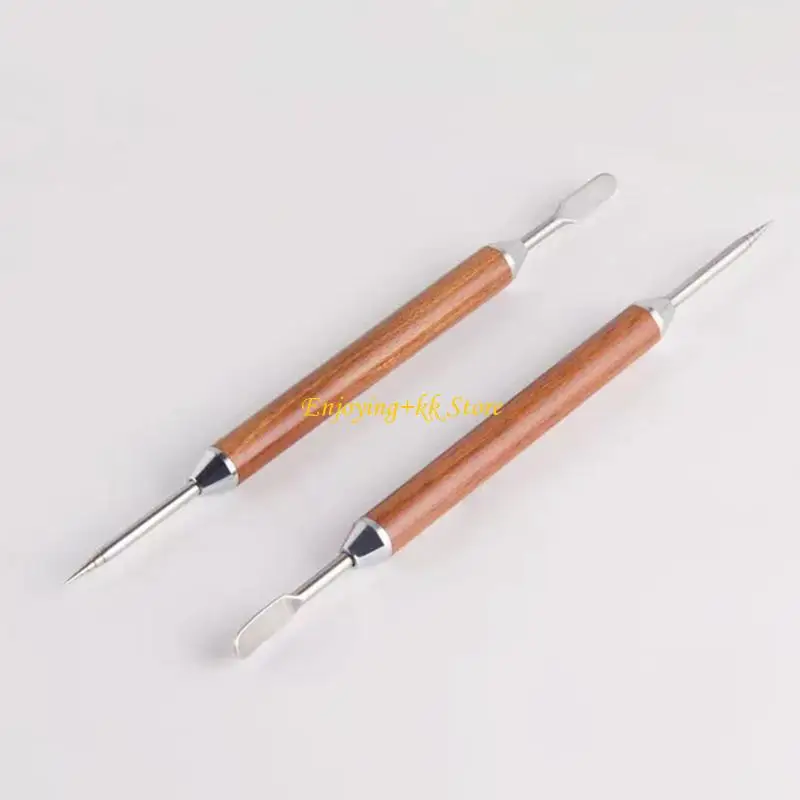 

Q1JB Double Head Coffee Needle Cappuccinos Lattes Arts Pen DIY Coffee Tool