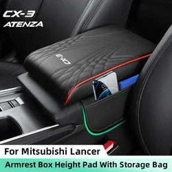 Car Armrest Box Height Pad with Storage Bag Sponge Height Pad For Mazda CX3 ATENZA Center Console Armrest Support Protective Mat