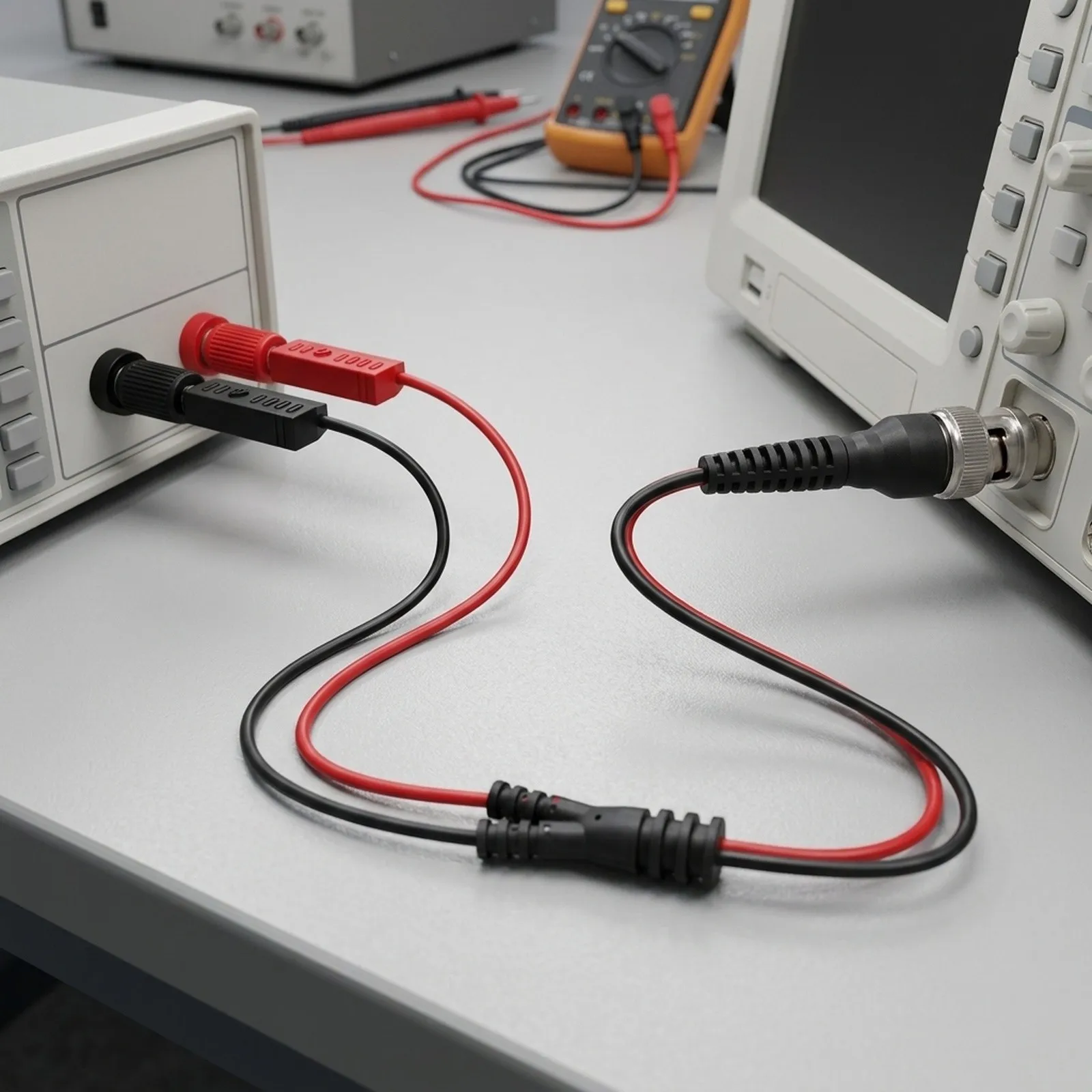For Testing BNC To 4mm Banana Plug BNC To Dual Banana Plug High Professional Quality 4mm Stackable Banana Plug