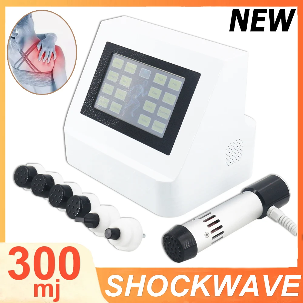 300MJ Shockwave Therapy Machine With 7 Heads Effectively Relieve Limb Pain ED Treatment Physiotherapy Body Shock Wave Device