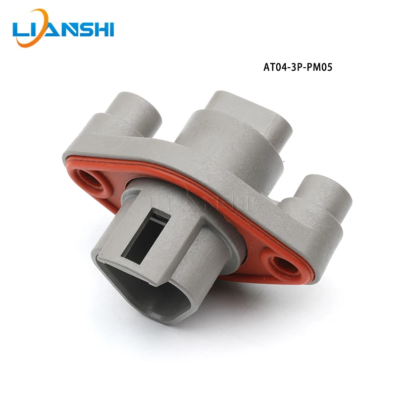 

3-hole waterproof plug AT04-3P-PM05 harness connector with flange panel mounting controller low voltage plug-in