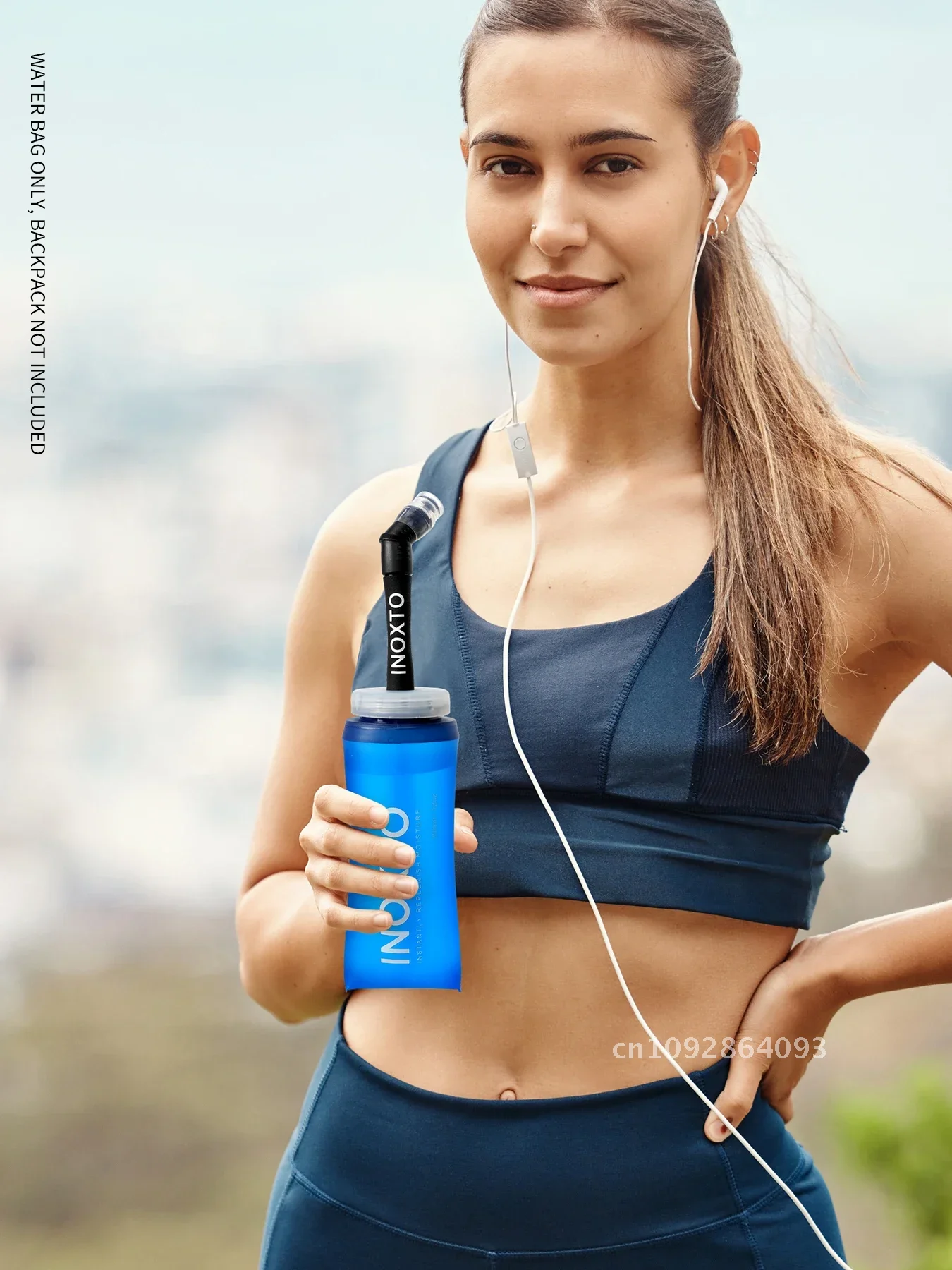 

Foldable TPU Bottle Water Bottle 350ml Running Water Bag Waist Bag Pack Outdoor Sports Water Bag Soft Vest