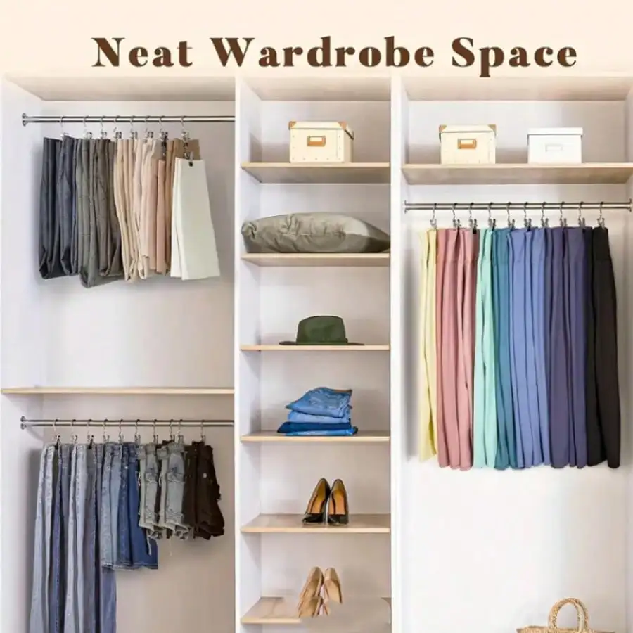 50PCS Hanger Clips, Multi Function Clip Hooks, Laundry Hanging Hooks Clips, Clothes Clips, Closet Hangers