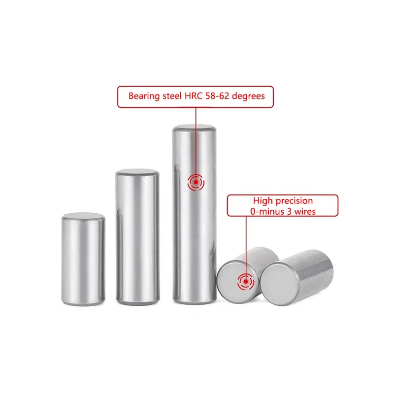 1000Pcs 304 Stainless Steel Cylindrical Pins Positioning 3-60mm M0.8 M1 M1.5 M2 M2.5 M3 Non-Standard Size Locat Parallel Pin