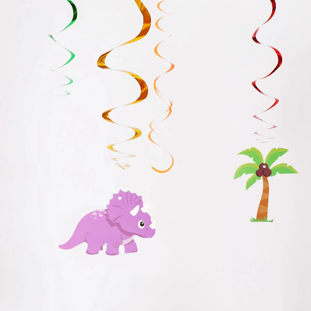 

Birthday Dinosaur Party Hanging Swirl Party Supplies Swirls Decorations for Themed Birthday Party
