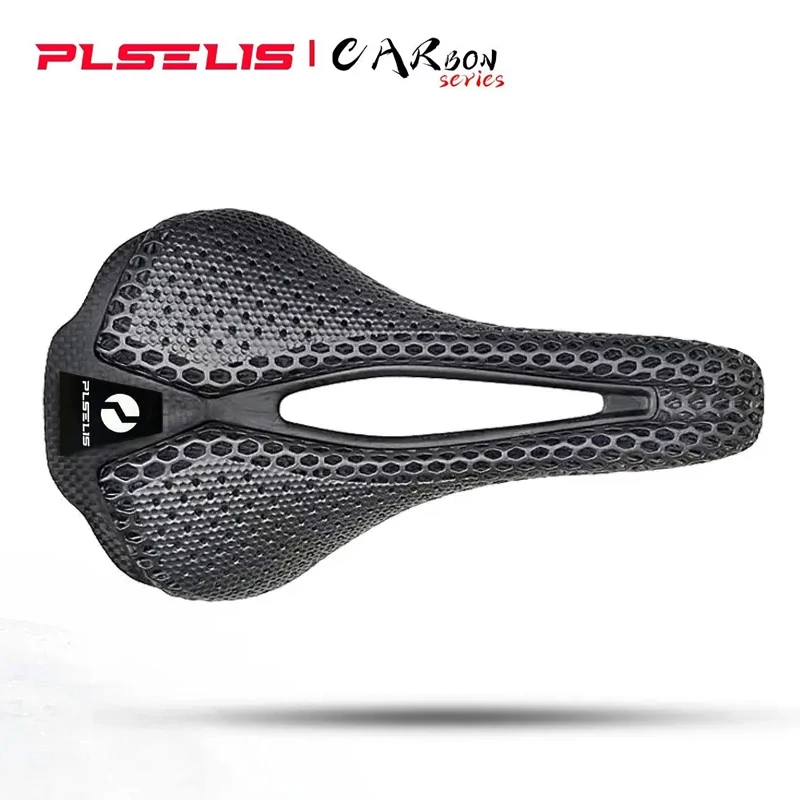 

PLSELIS popular road mountain bike carbon fiber 3D printing hollow breathable high-strength short nose comfortable Bike saddle