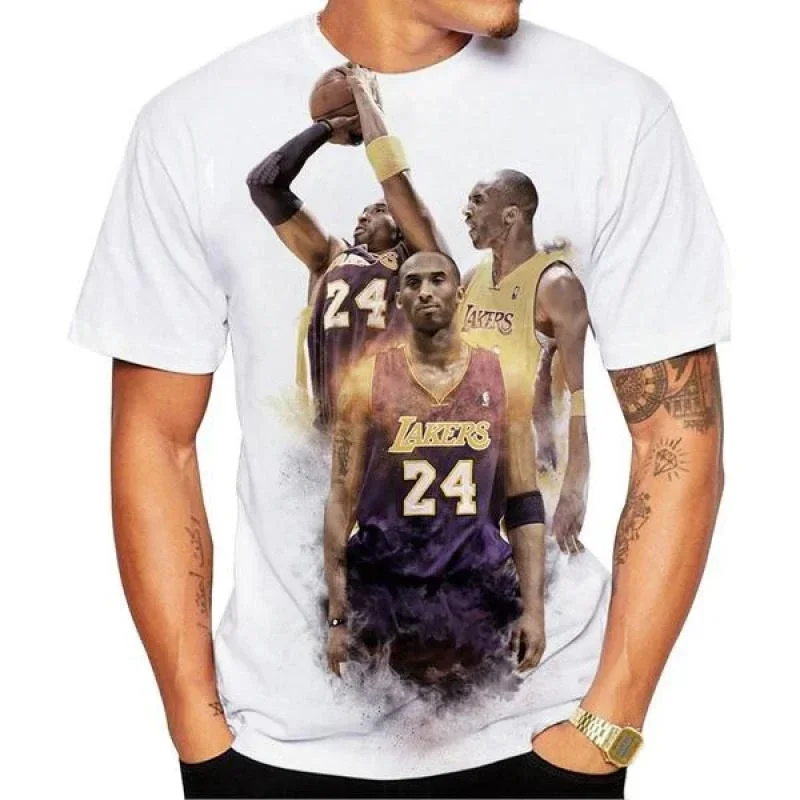 2023 Basketball Star Bryant Short-sleeved T-shirt 3d-printed Tops for Men and Women