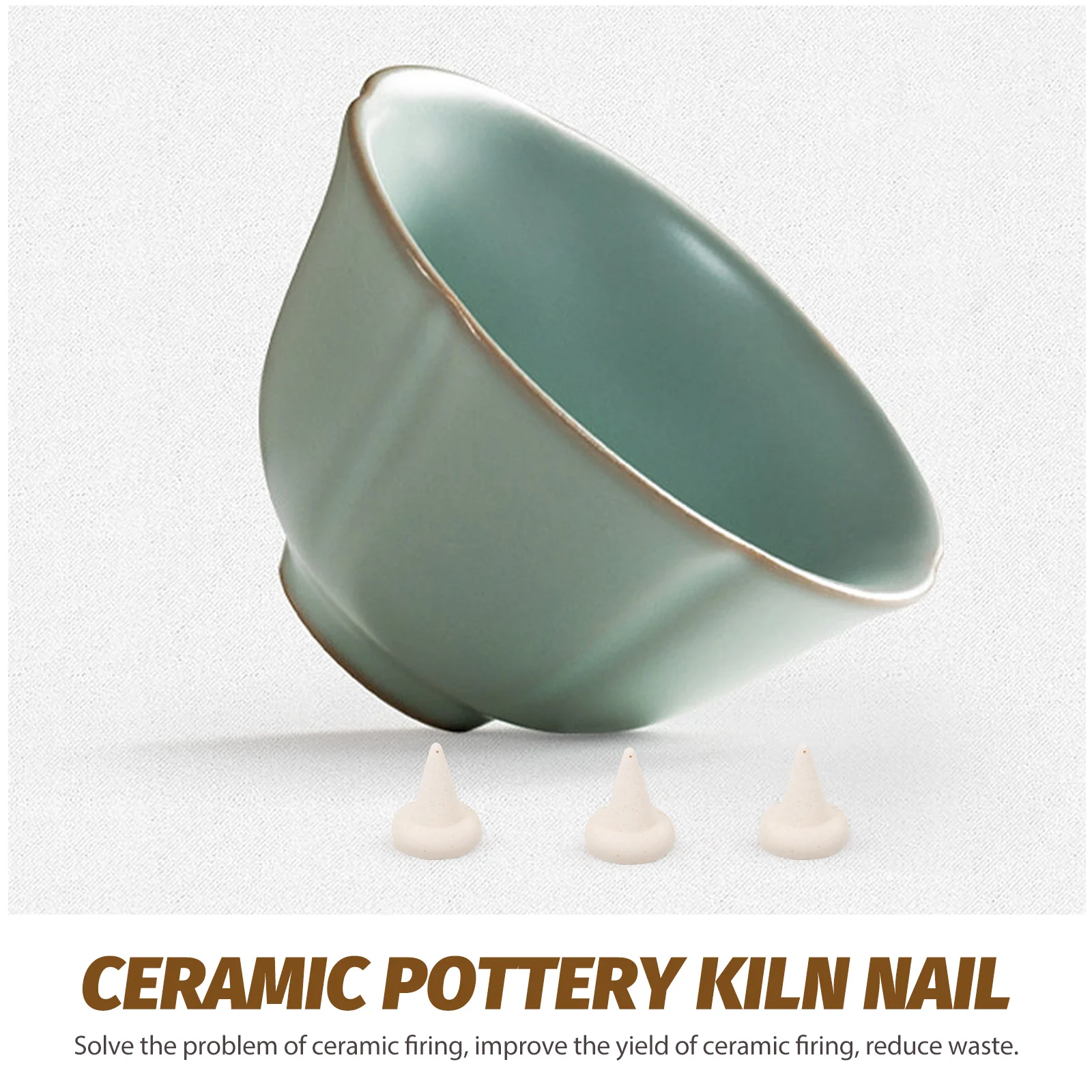 

10 Pcs Refractory Gasket Ceramic Firing Nail Clay Support Nails Pottery Kiln Tools Holder