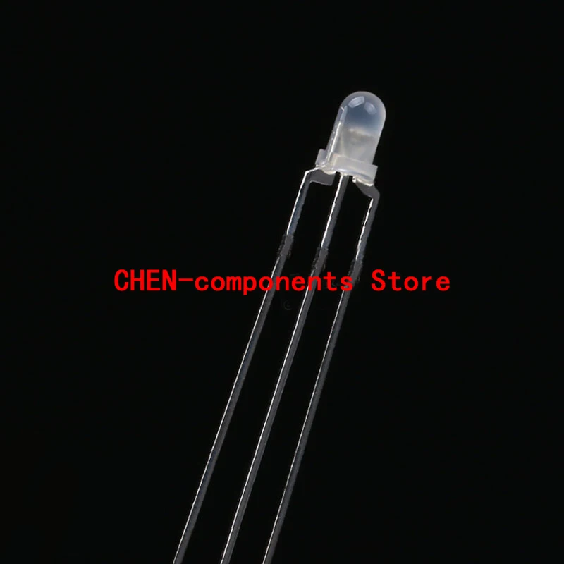 100PCS F3 3MM Fog-Like LED Red Blue Color Common Anode Common Cathode Light-Emitting Diode Indicator Light Two-Color Light