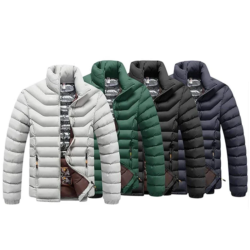 2024Winter Nieuwe Heren Mode Warme Jas Jas Effen Dikke Winddichte Bovenkleding Herfst Heren Casual Waterdichte Parkas Jas Man