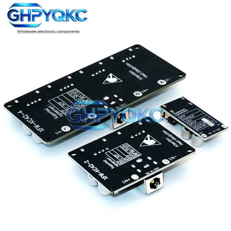 GHPYQKC 1/2/4-channel fast charging module 12V 24V to QC2.0 QC3.0 fast charging Single USB mobile phone charging board